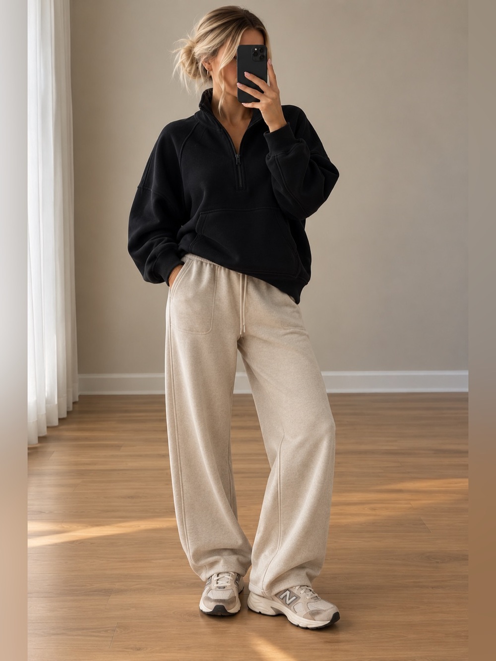 lululemon Scuba Oversized Funnel-Neck Half Zip Black